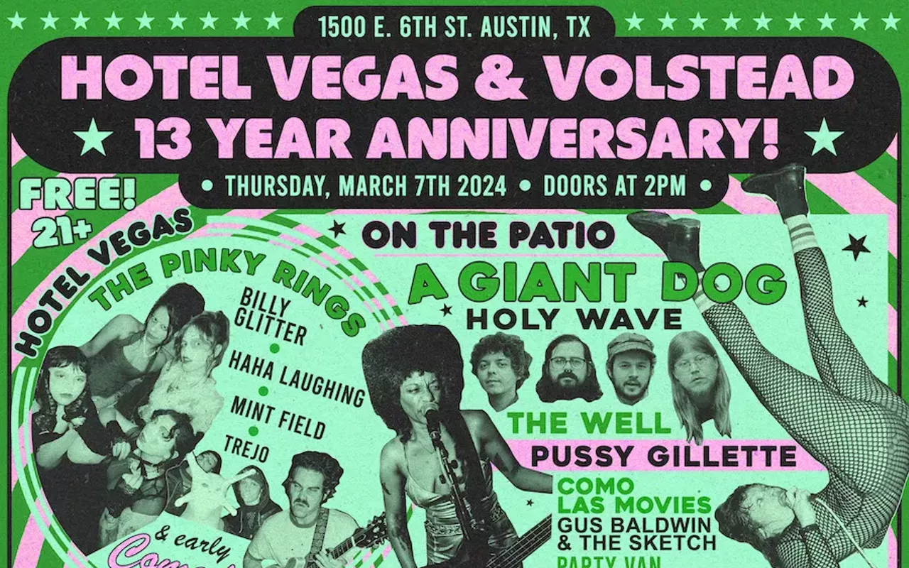Image: 13th anniversary w/ A Giant Dog, the Well, Pussy Gillette, Holy Wave, Como Las Movies, Gus Baldwin & the Sketch, Party Van, Lord Friday the 13th [patio]