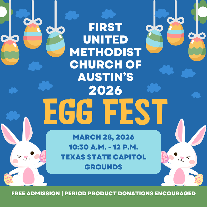A flier of Easter bunnies and eggs advertising the 2026 Egg Fest on 3/28