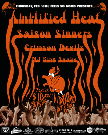 Image: Amplified Heat, Saigon Sinners, Crimson Devils, M.J. King Snake