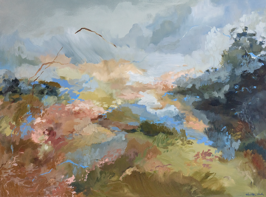 Hunter Ash, Higher Ground, 2026, Oil on canvas, 36 x 48 in.