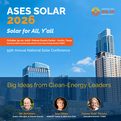 Image: ASES Solar 2026: 55th Annual National Solar Conference