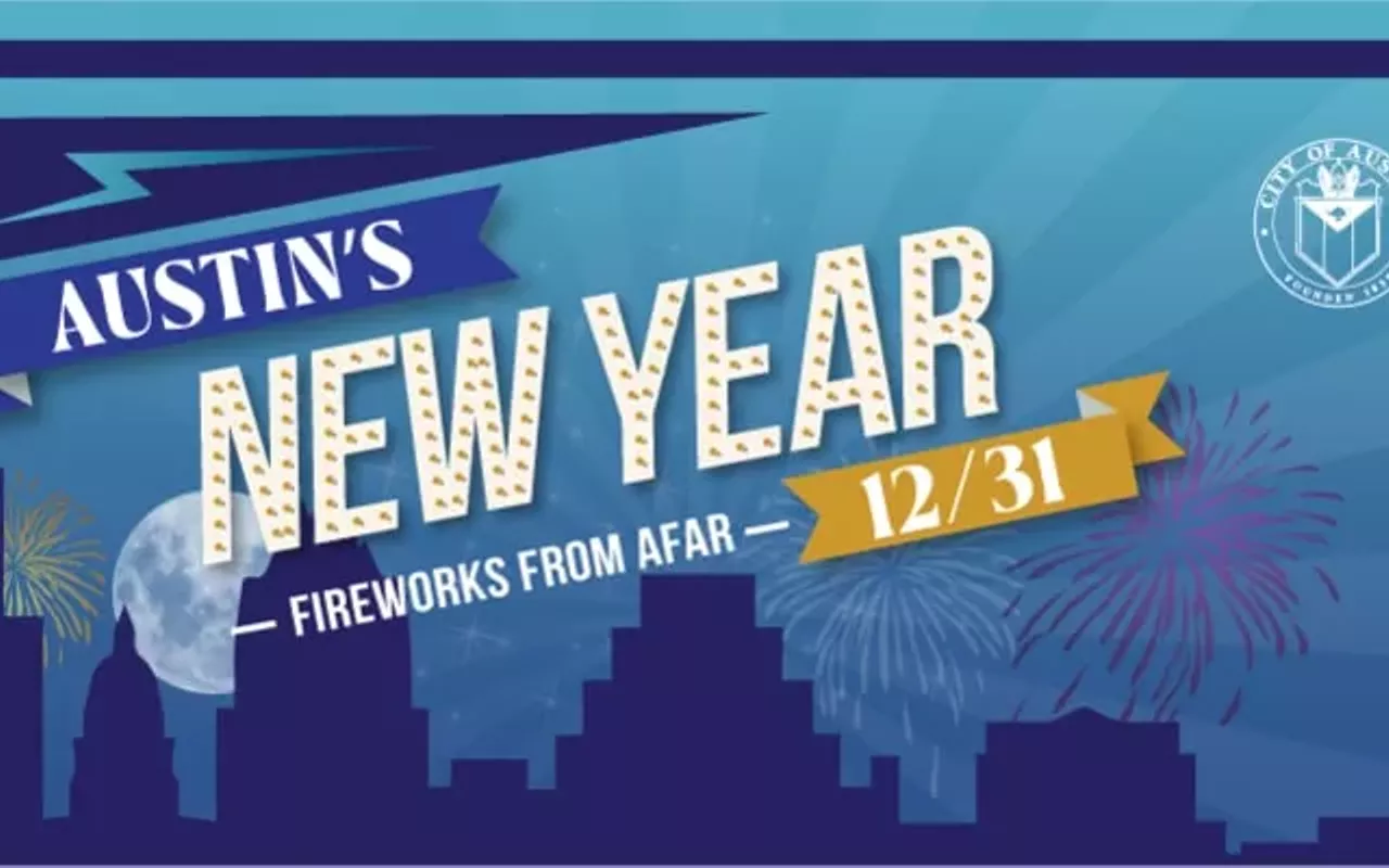 Image: Austin's New Year: Fireworks From Afar