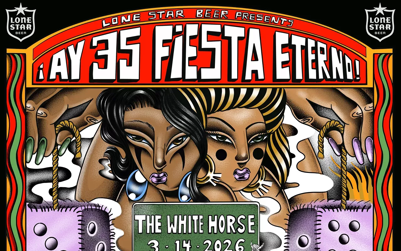 Image: &iexcl;Ay 35 Fiesta Eterno! w/ Girl in a Coma (4:45pm), Lonely Horse (4pm), Garrett T. Capps (3:20pm), los Juanos (2:40pm), the Hickoids (2pm), In & Outlaws (1:40pm), HoneyBunny (1pm)