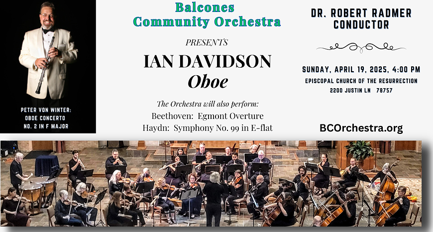 BCO joins forces with Austin Symphony Oboe - Ian Davidson