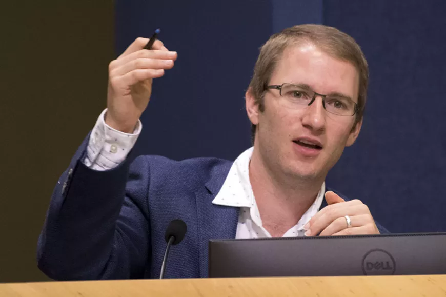 CM Ryan Alter at a budget work session in 2023
