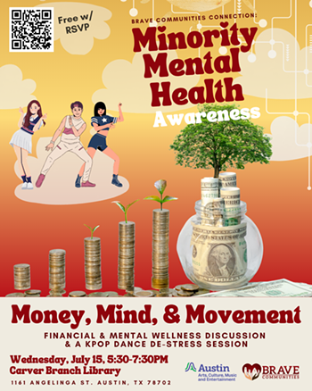 Image: BRAVE Communities Connection: Mind, Money, & Movement