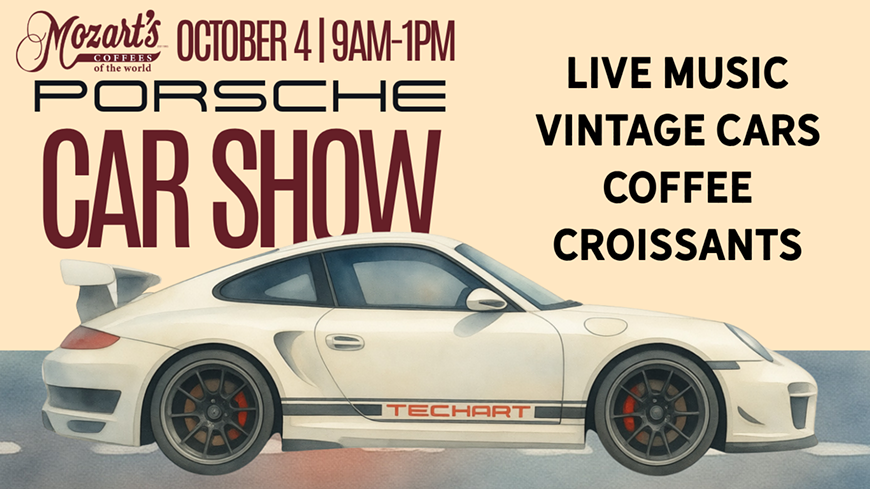 Cars, Coffee & Croissants &ndash; Mozart&rsquo;s 2026 Fall Porsche Show