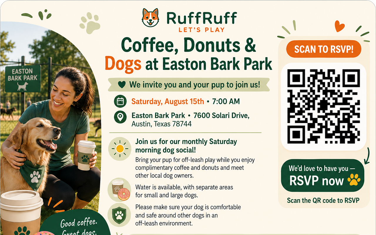 Image: Coffee, Donuts & Dogs at Easton Bark Park