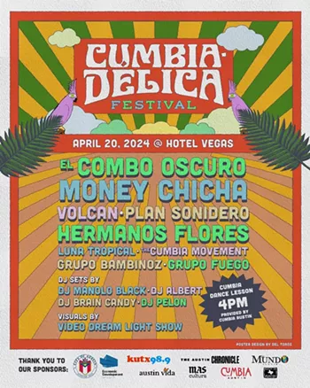 Image: Cumbiad&eacute;lica Fest w/ El Combo Oscuro, Money Chicha, Volcan, Plan Sonidero, Los Hermanos Flores, Luna Tropical, the Cumbia Movement, Grupo Bambinoz, Grupoo Fuego, Manolo Black, more