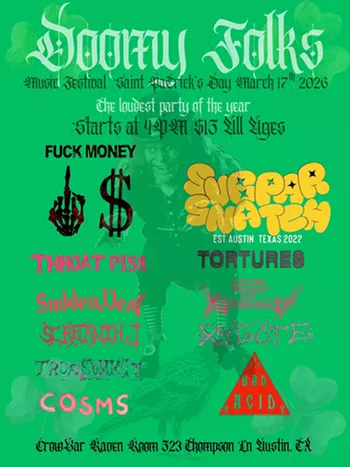 Image: Doomy Folks St. Patrick's Day Music Festival w/ Fuck Money, Subpar Snatch, Throat Piss, TORTURES, XSatanist, Sudden Deaf, Xygote, True Summit, Screamin' J, Bad Acid, COSMS