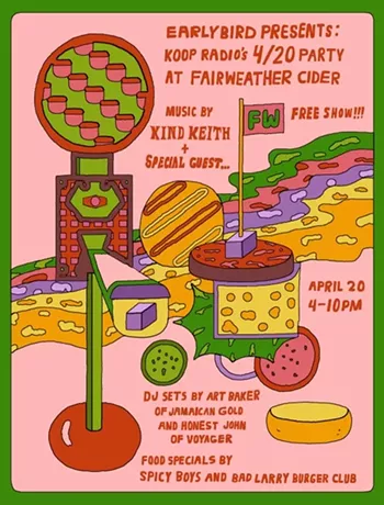 Image: Earlybird presents KOOP Radio's 4/20 party w/ KindKeith, Art Baker (DJ set), Honest John (DJ set)