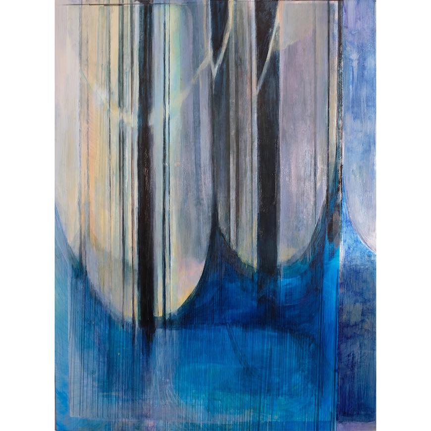 Via Boley &middot; Impermanent: &middot; 40x30in. &middot; acrylic mixed media on reflective material