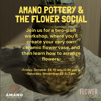 Image: Flower Arranging Class by The Flower Social With Amano Pottery Studio