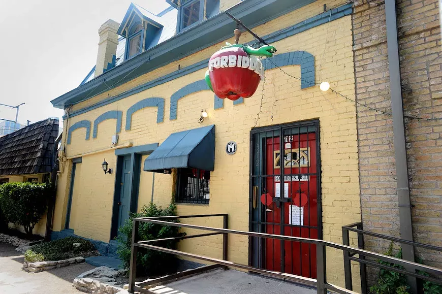 Forbidden Fruit&rsquo;s original Downtown location (1981-2011) at 512 Neches