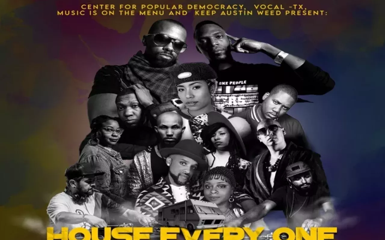 Image: House Every One, Viviendas Para Todos Cultural Caravan w/ Dead Prez, Quiana Parks, Kemba, Tef Poe, the Reminders, Olmeca, Riders Against the Storm, Los Alcos, DJ Ethos, DJ Kay Kay 47, DJ Chorizo Funk