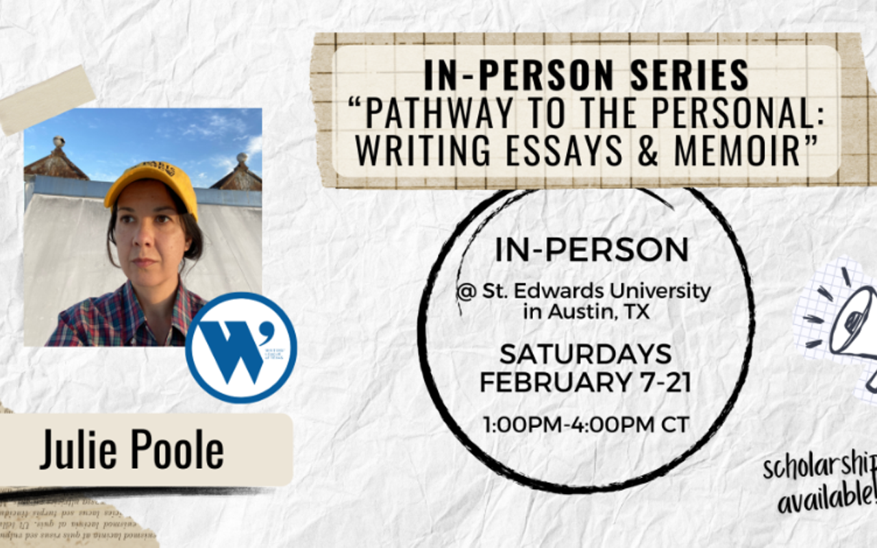 Image: In-Person Series: &ldquo;Pathway to the Personal: Writing Essays and Memoir&rdquo; with Julie Poole