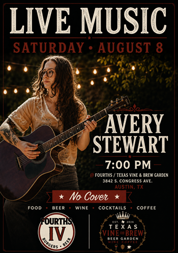 Image: Live Music @ Fourths: Avery Stewart