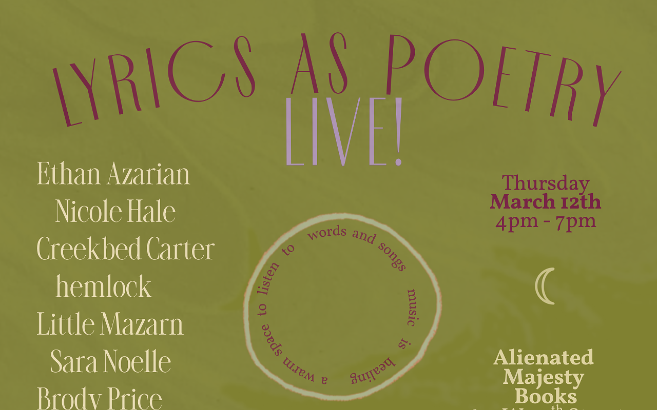 Image: Lyrics as Poetry Live!