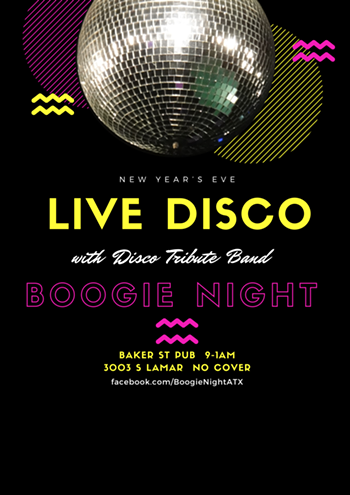 Image: NYE w/ Boogie Night (disco tribute)