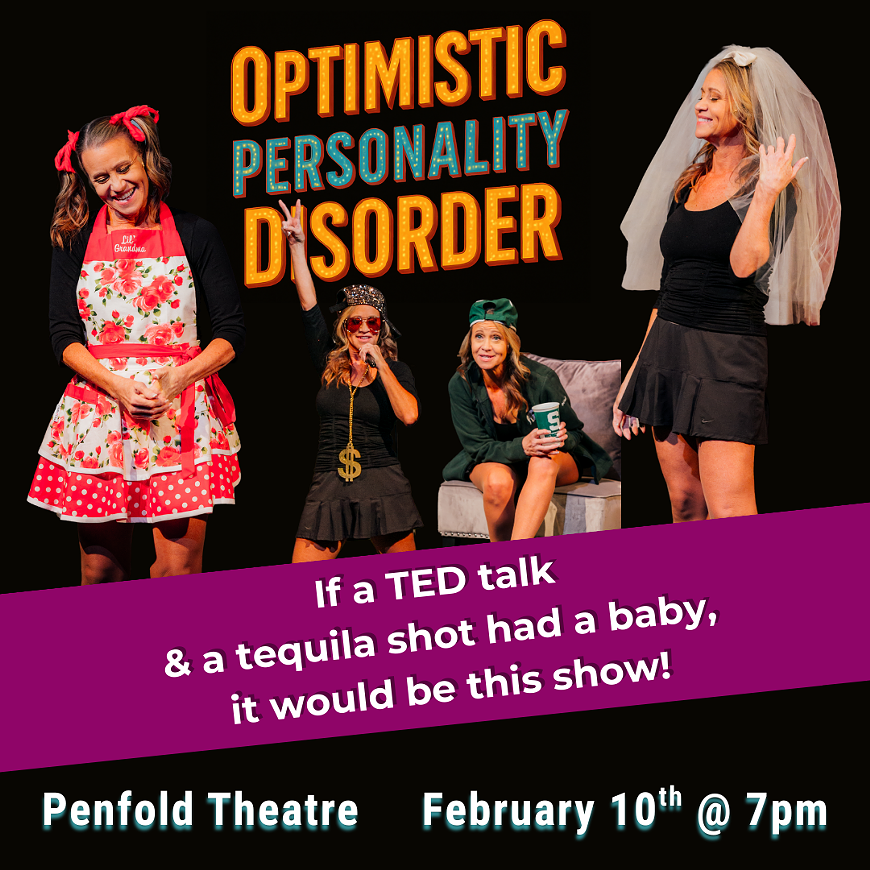 One night only! Feb 10th in Round Rock TX... Optimistic Personality Disorder comedy show with heart