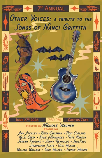 Image: Other Voices: A Tribute to the Songs of Nanci Griffith w/ Nichole Wagner (host), Amy Atchley, Beth Chrisman, Kylie Hernandez, & more