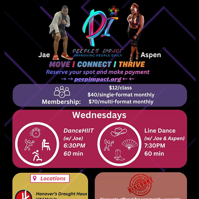 Image: Peeples Impact: HIIT Dance & Line Dance Workout Class at Hanovers Pflugerville