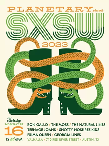 Image: Planetary day showcase w/ Ron Gallo (5:00), Snotty Nose Rez Kids (4:15), the Moss (3:30), the Natural Lines (2:45), Teenage Joans (2:00), Prima Queen (1:15), Georgia Lines (12:30)