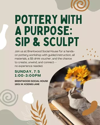 Image: Pottery With a Purpose: Sip & Sculpt