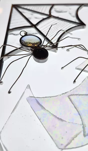 Image: Sip + Solder Spiders and Webs: Contracommon&rsquo;s Stained Glass Workshop