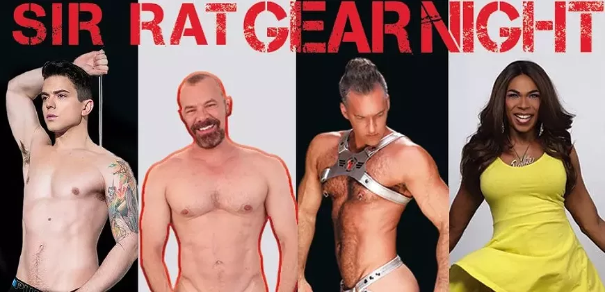 (l-r): Dakota Payne, Max Sargent, Silver Steele, and host Simone Riviera