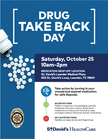 Image: St. David&rsquo;s HealthCare partners with Leander Police Department for National Prescription Drug Take Back Day