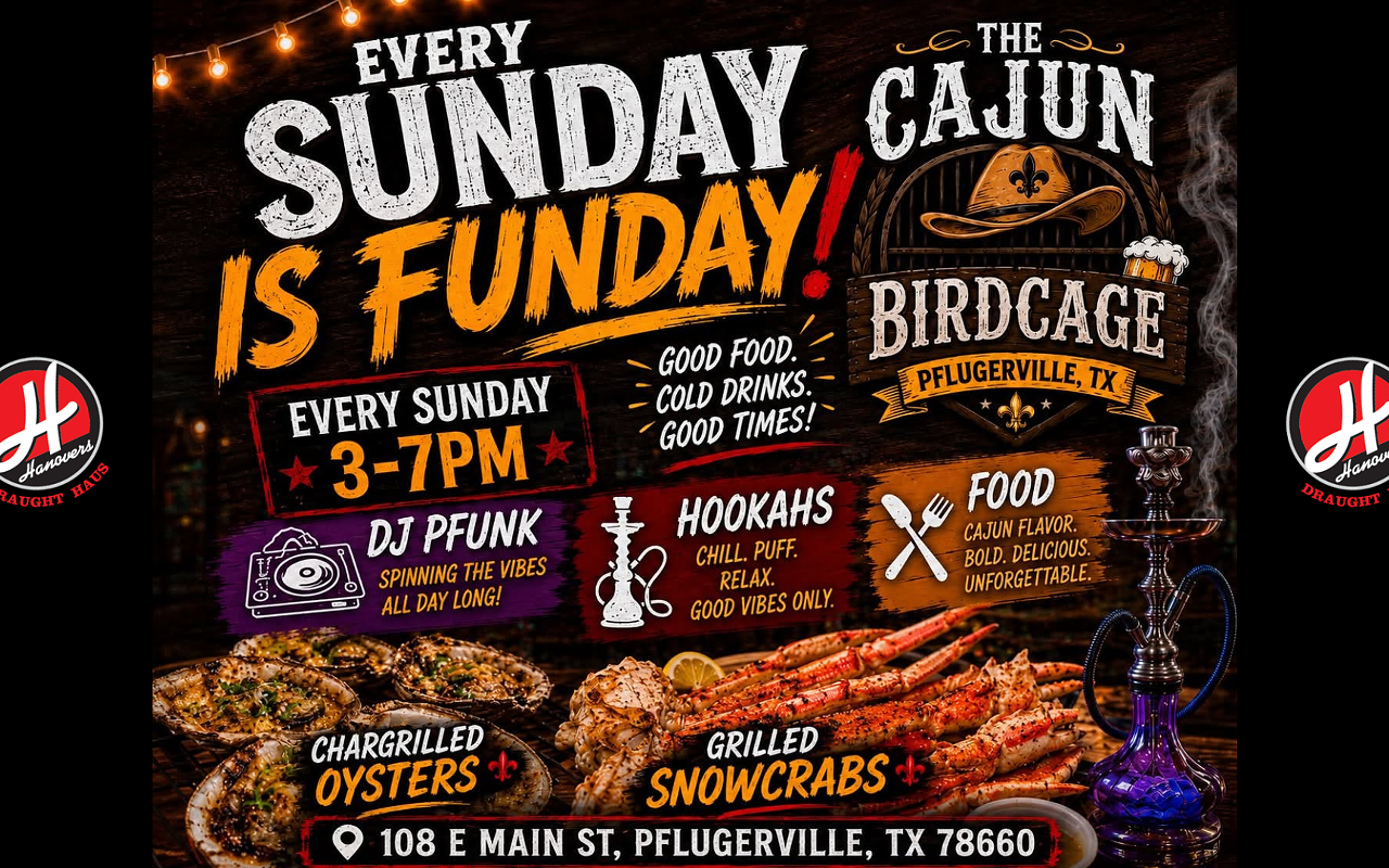 Image: Sunday Funday with Chef Bird + Chef Warren + DJ P-Funk at Hanovers Pflugerville