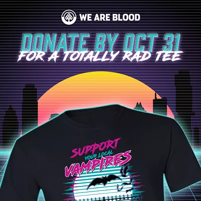Image: Support Your Local Vampires: We Are Blood Halloween T-Shirt Drive