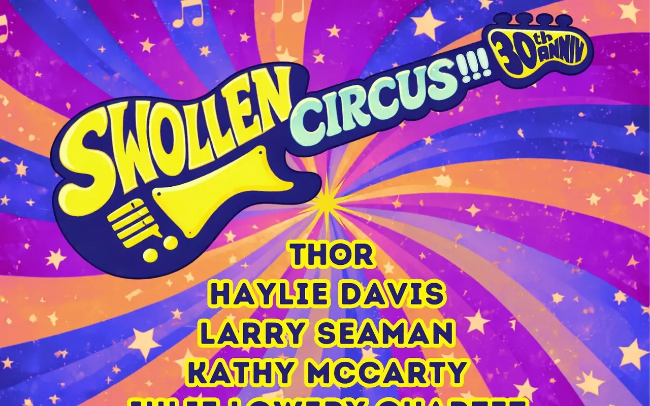 Image: Swollen Circus w/ Tremoloco (3:30pm), Wild Seeds (3:10pm), Kris McKay (2:50pm), Jack Henry (2:30pm), Jon Langford (2:10pm), Julie Lowery Quartet (1:50pm), Kathy McCarty (1:30pm), Larry Seaman (1:10pm), Haylie Davis (12:50pm), Thor Harris (12:30pm)