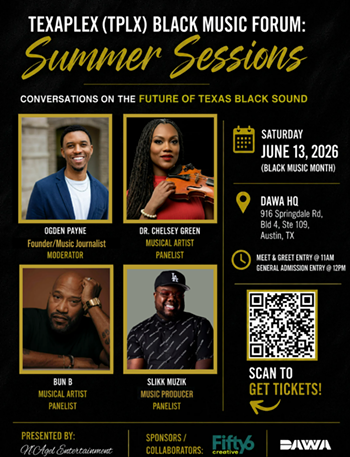Image: Texaplex Black Music Forum: Summer Sessions (Black Music Month)