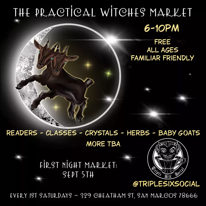 Visit our mascot baby goats at The Practical Witches Market