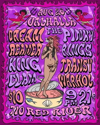 Image: Transy Warhol, Dream Reamer, The Pinky Rings, King Clam Music