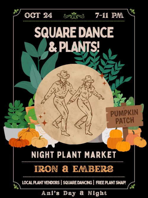 Square Dance & Plants! Austin concert poster