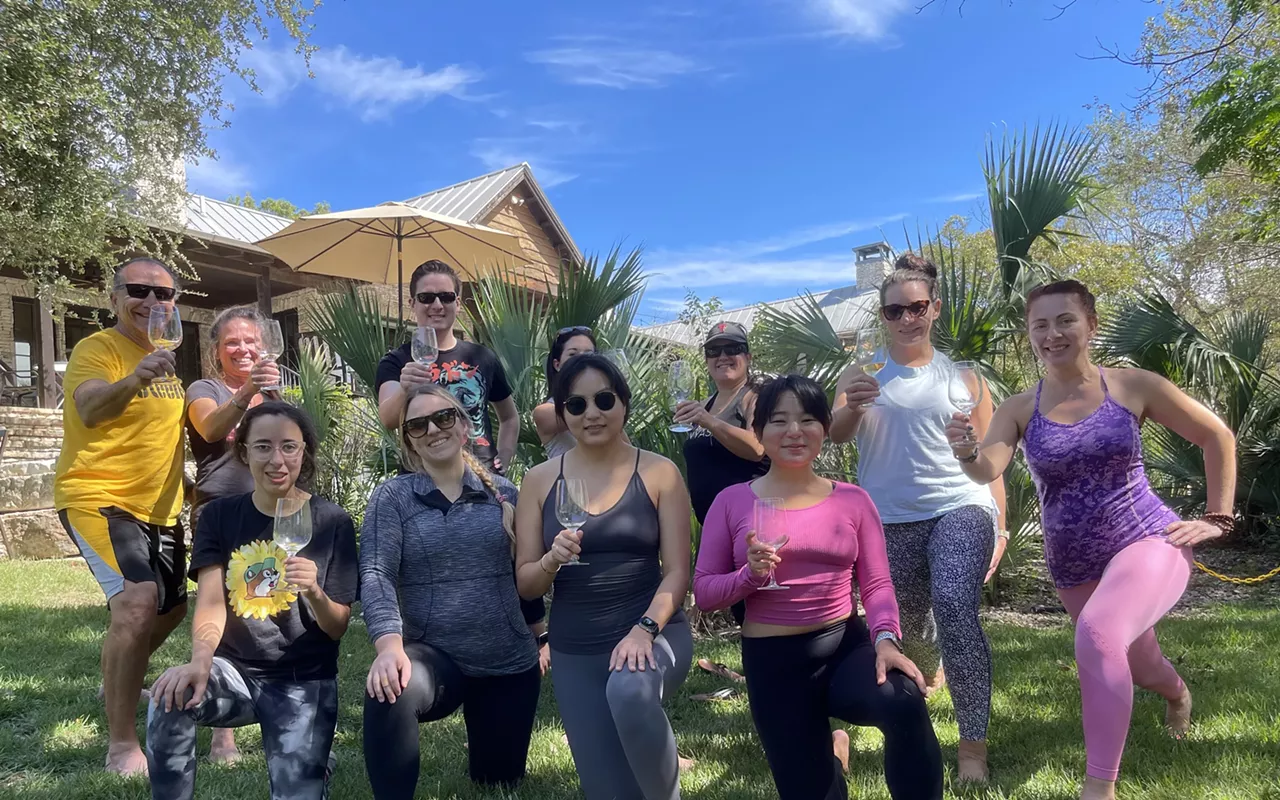 Image: Vino Vinyasa at Fall Creek Vineyards