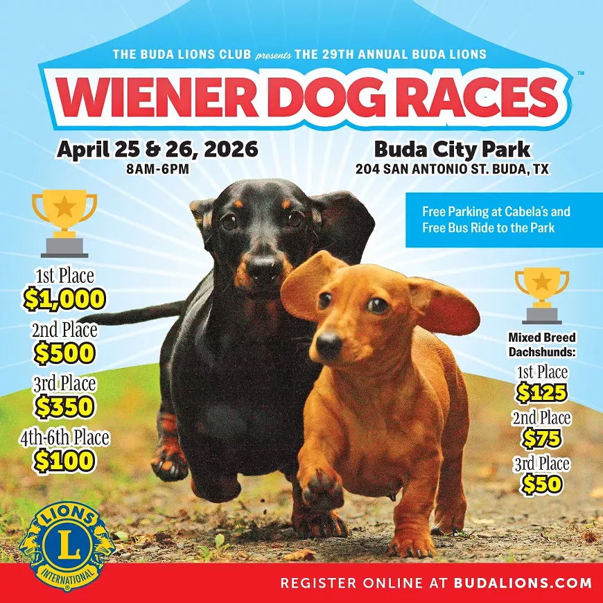 The Buda Lions Club presents the 29th annual Wiener Dog Races